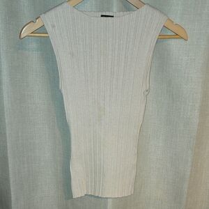 Quince Ribbed Knit Tank Top - Cream